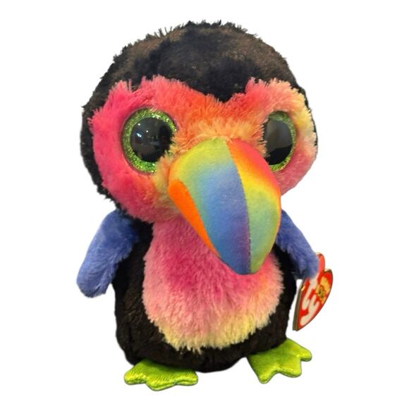 Ty Beanie Boo “Beaks” Toucan Plush – 6” Rainbow Bird - Picture 1 of 10